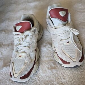 Women's White and Beige Sneakers